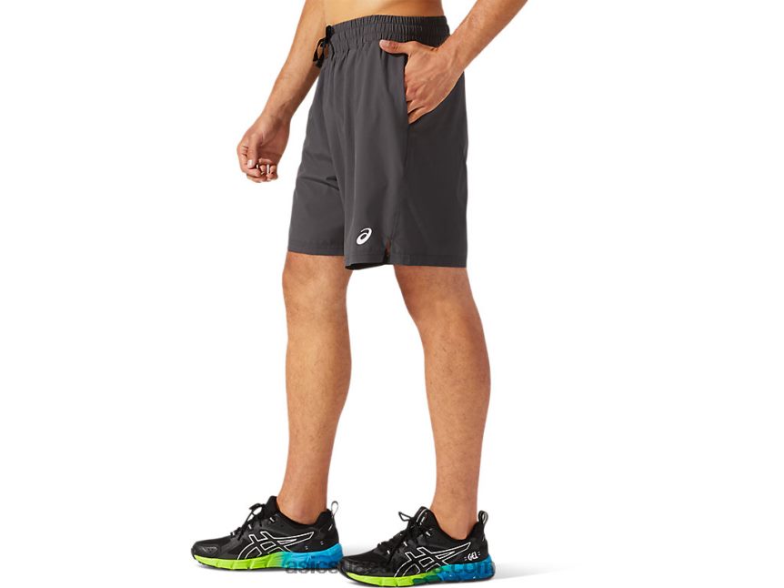 Asics الجرافيت الرمادي قطار قصير منسوج 7 بوصة للرجال 2N24DJ1786