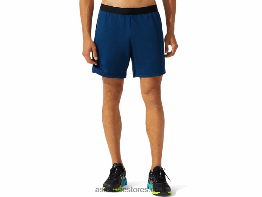 Asics هيذر الزرقاء الفرنسية تدريب قصير للرجال مقاس 7 بوصات 2N24DJ1891