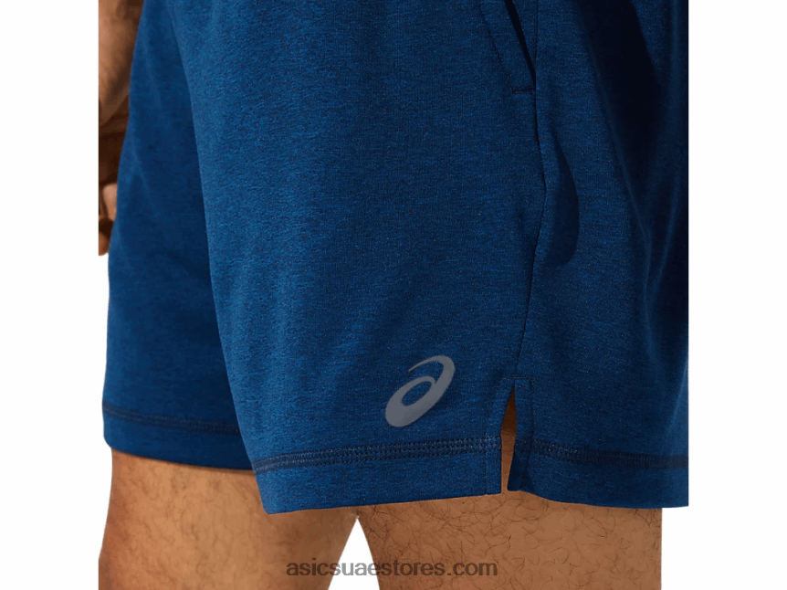 Asics هيذر الزرقاء الفرنسية تدريب قصير للرجال مقاس 7 بوصات 2N24DJ1891