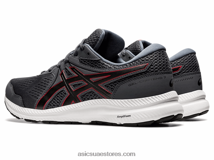 Asics الناقل الرمادي / الأحمر الكلاسيكي جل-كونتيند 7 2N24DJ1947