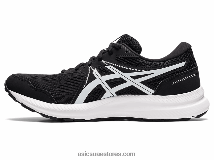 Asics أسود / أبيض مادة هلامية 7 عريض للغاية 2N24DJ1948