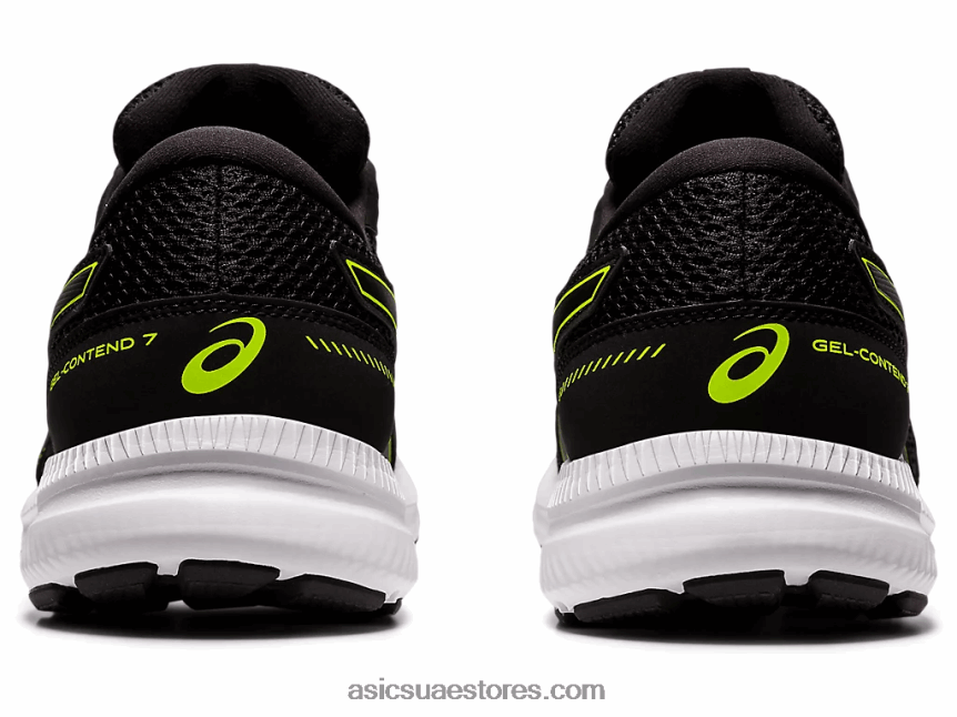 Asics أسود / أخضر خطر مادة هلامية 7 عريض للغاية 2N24DJ1951