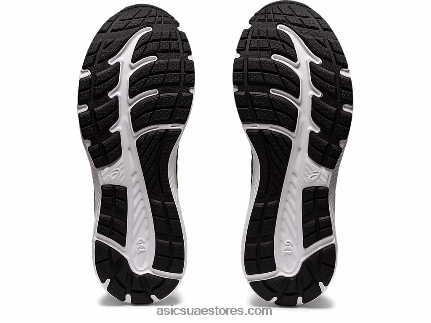 Asics أسود / أخضر خطر مادة هلامية 7 عريض للغاية 2N24DJ1951