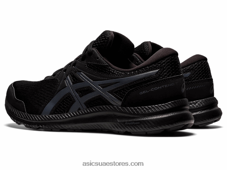 Asics أسود / رمادي الناقل مادة هلامية 7 عريض للغاية 2N24DJ1960