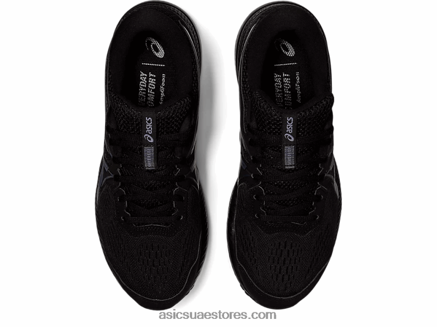 Asics أسود / رمادي الناقل مادة هلامية 7 عريض للغاية 2N24DJ1960