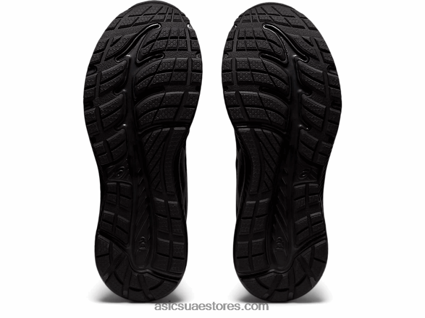 Asics أسود / رمادي الناقل مادة هلامية 7 عريض للغاية 2N24DJ1960