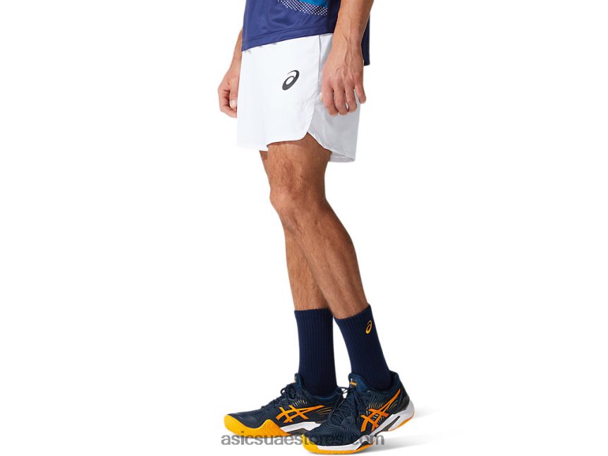 Asics أبيض لامع مباراة رجال 7 بوصة قصيرة 2N24DJ1999
