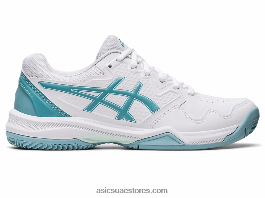 Asics أبيض / دخان أزرق جل تكريس 7 طين 2N24DJ3184