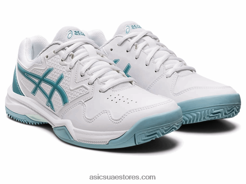 Asics أبيض / دخان أزرق جل تكريس 7 طين 2N24DJ3184