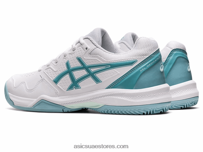 Asics أبيض / دخان أزرق جل تكريس 7 طين 2N24DJ3184