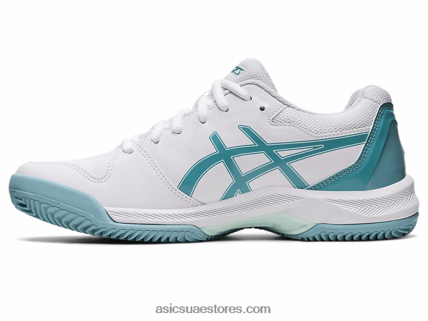 Asics أبيض / دخان أزرق جل تكريس 7 طين 2N24DJ3184