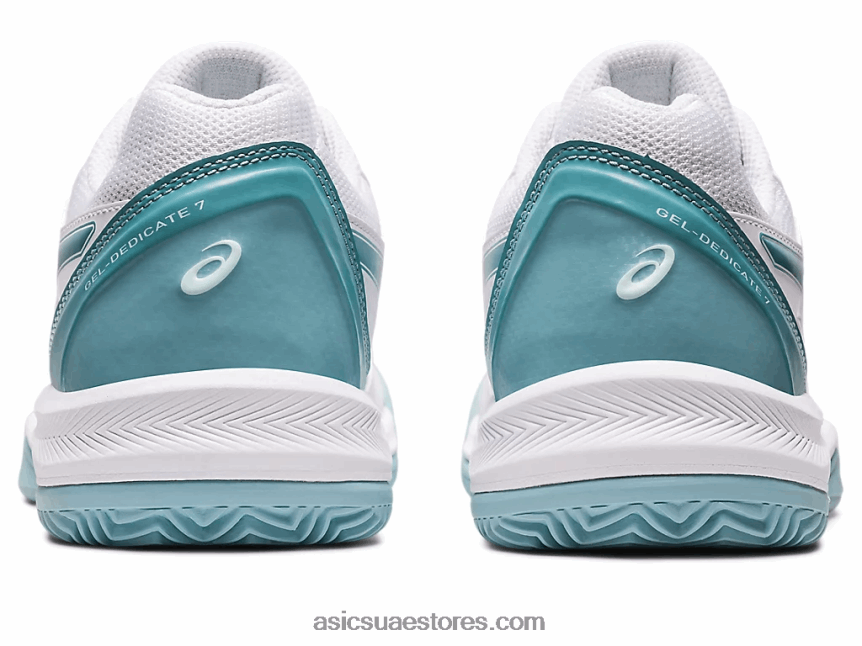 Asics أبيض / دخان أزرق جل تكريس 7 طين 2N24DJ3184