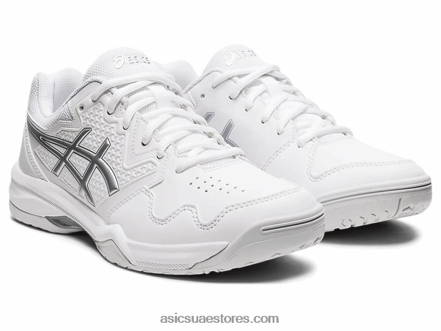 Asics أبيض / فضي نقي جل تكريس 7 2N24DJ3768