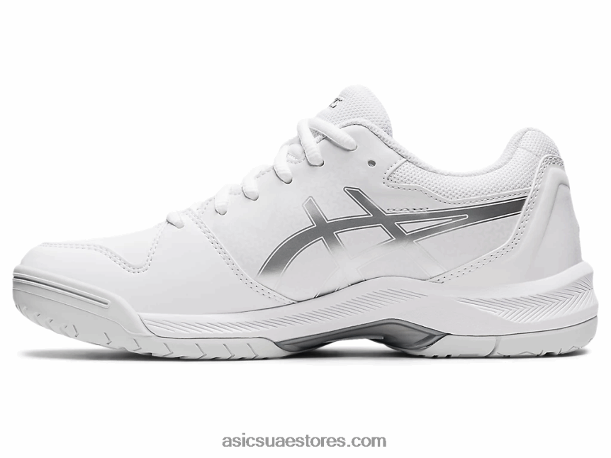 Asics أبيض / فضي نقي جل تكريس 7 2N24DJ3768