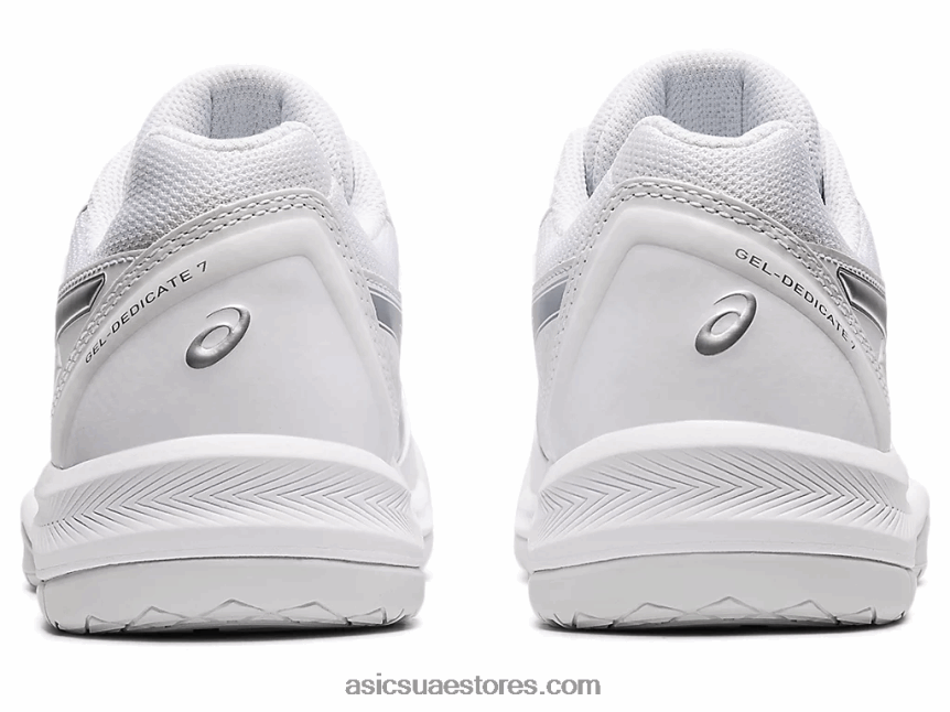 Asics أبيض / فضي نقي جل تكريس 7 2N24DJ3768
