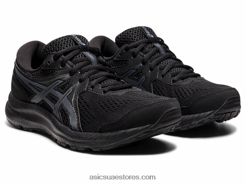 Asics أسود / رمادي الناقل مادة هلامية 7 عريض 2N24DJ4013