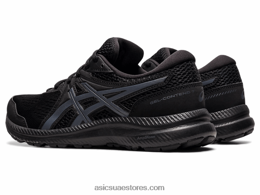 Asics أسود / رمادي الناقل مادة هلامية 7 عريض 2N24DJ4013