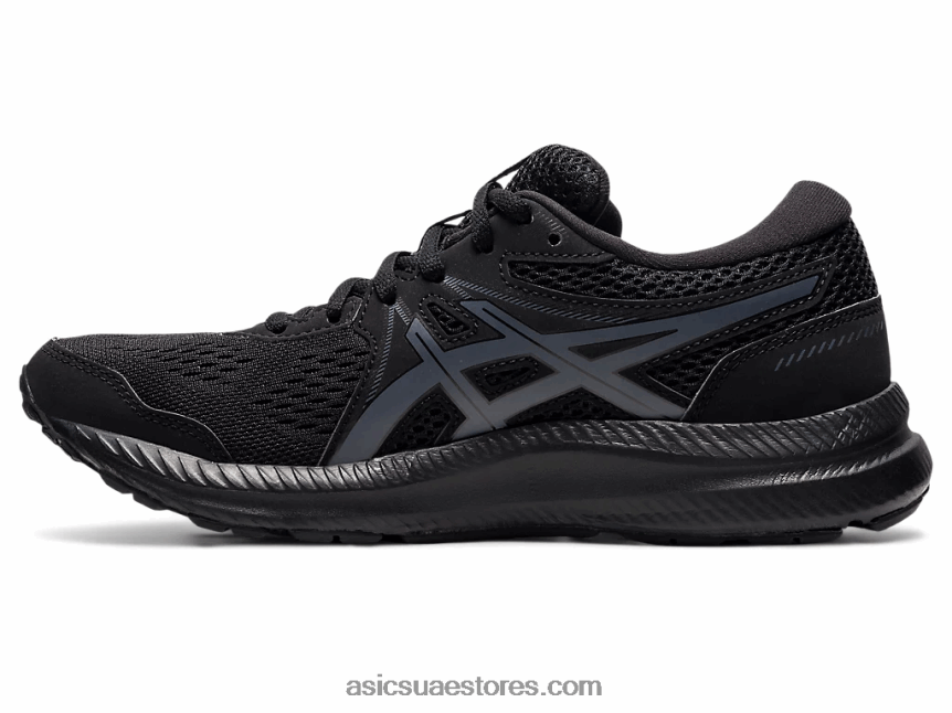 Asics أسود / رمادي الناقل مادة هلامية 7 عريض 2N24DJ4013