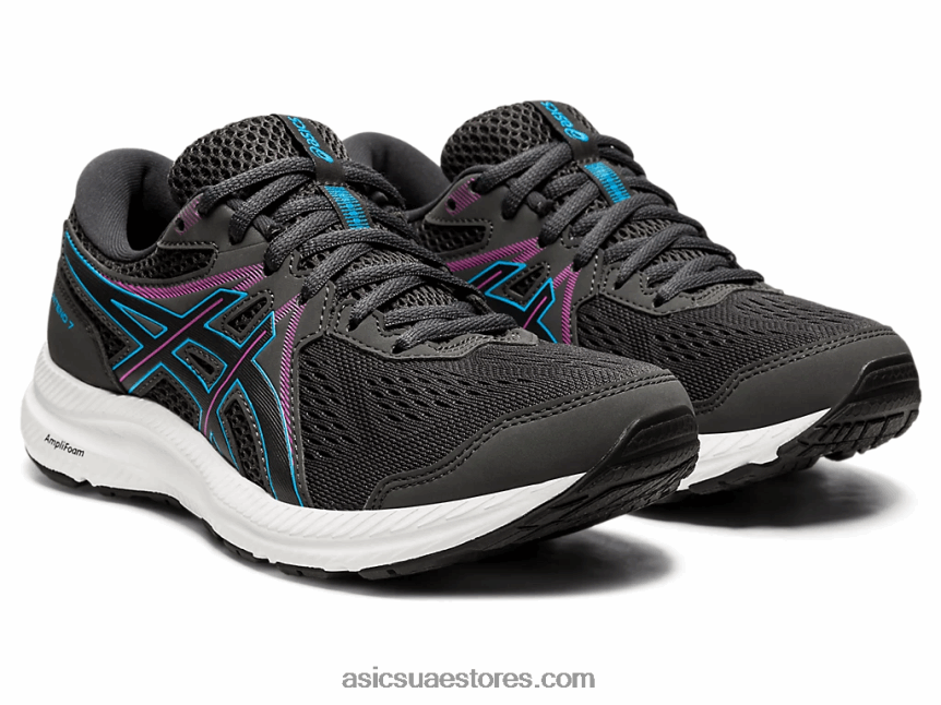 Asics رمادي جرافيت / أكوا رقمي جل-كونتيند 7 2N24DJ4024