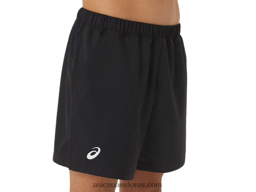 Asics أسود الأداء محكمة الرجال 7 بوصة قصيرة 2N24DJ409