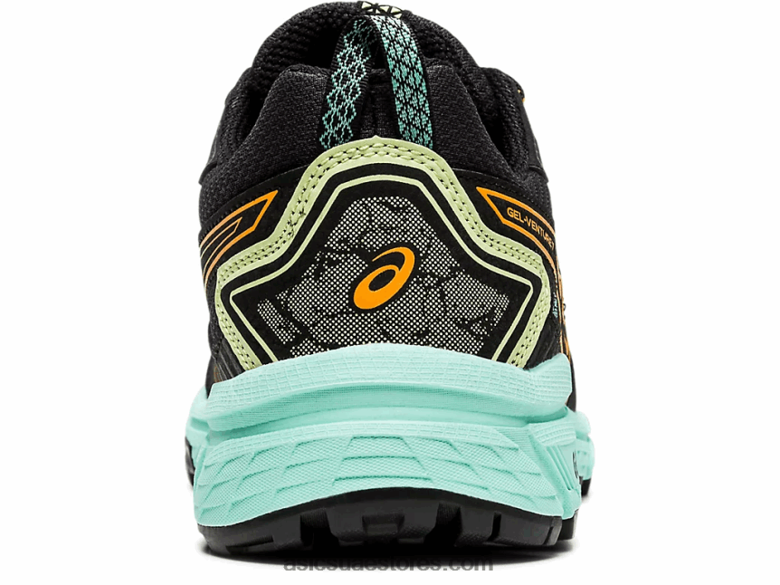 Asics البوب ​​الأسود / البرتقالي جل فينشر 7 عريض 2N24DJ4162