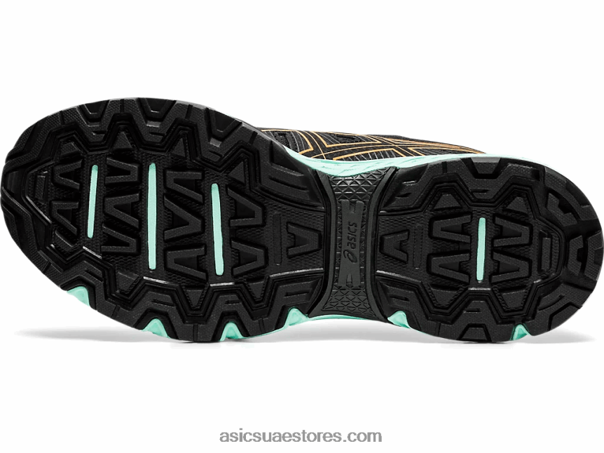 Asics البوب ​​الأسود / البرتقالي جل فينشر 7 عريض 2N24DJ4162