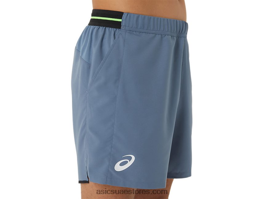 Asics الأزرق الصلب مباراة رجال 7 بوصة قصيرة 2N24DJ473