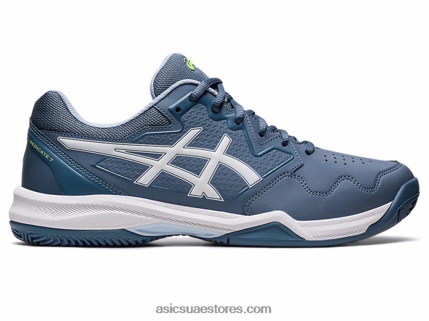 Asics أزرق صلب / أبيض جل تكريس 7 طين 2N24DJ483