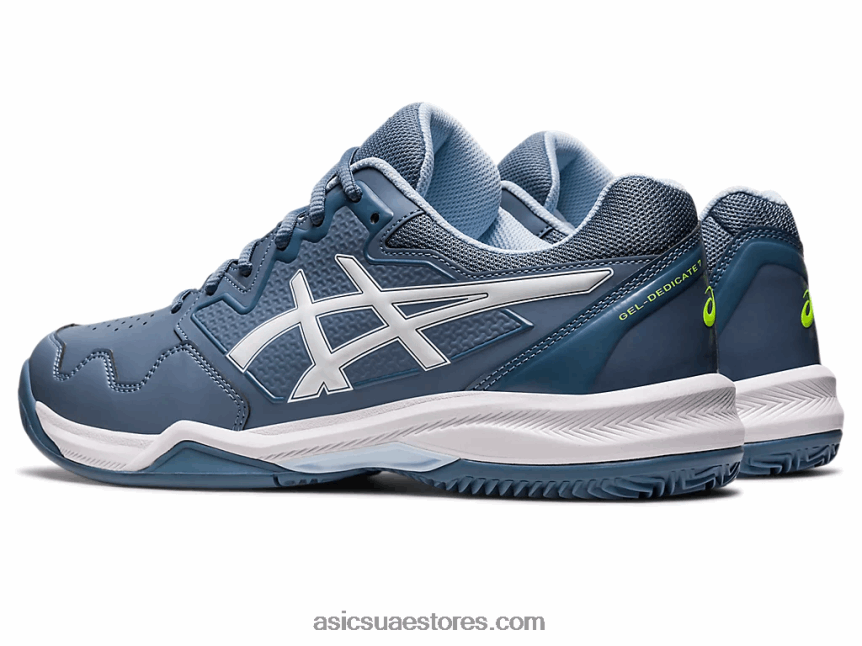 Asics أزرق صلب / أبيض جل تكريس 7 طين 2N24DJ483