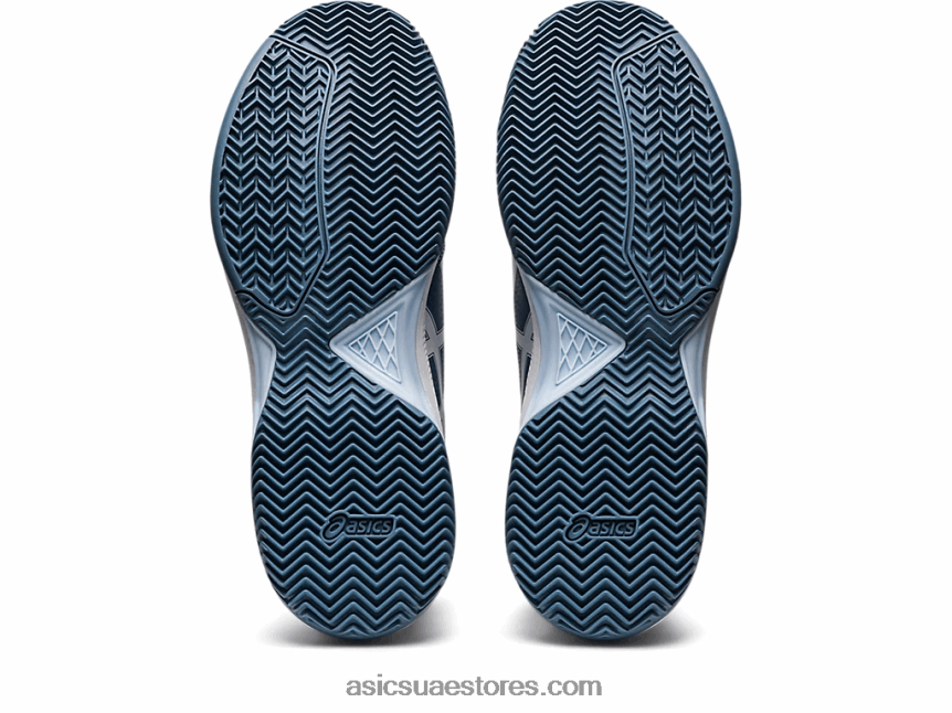 Asics أزرق صلب / أبيض جل تكريس 7 طين 2N24DJ483