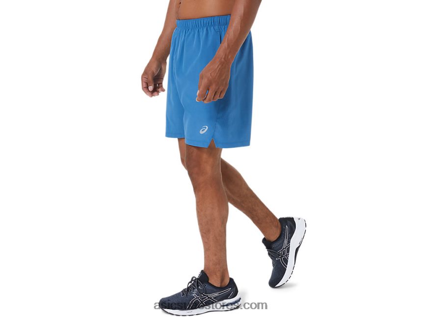 Asics اللازوردية / رمادي الناقل رجال 7 في 2 في 1 قصير 2N24DJ1133