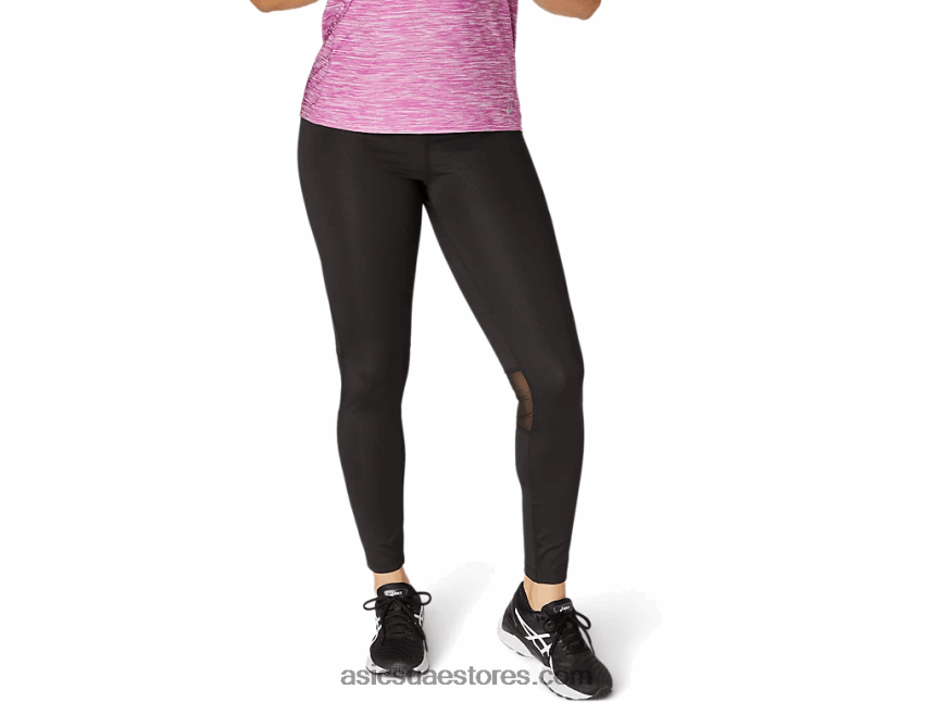 Asics النقش الأسود الأداء أزياء نسائية 7/8 ضيقة 2N24DJ4108