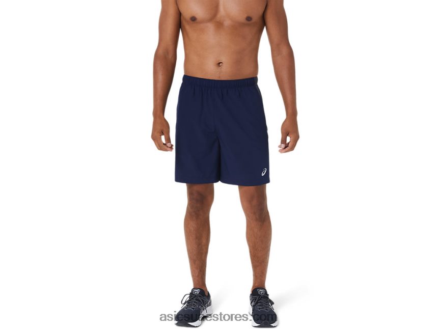 Asics معطف طاووس / رمادي حامل الرجال 7in العلاقات العامة قصيرة 2N24DJ1078