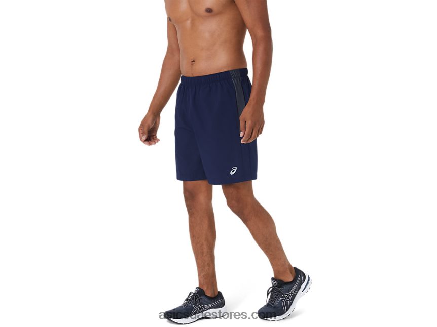 Asics معطف طاووس / رمادي حامل الرجال 7in العلاقات العامة قصيرة 2N24DJ1078