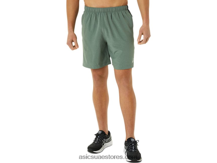 Asics طباعة حزاز أخضر / أزرق فرنسي الرجال 7in العلاقات العامة قصيرة 2N24DJ1362