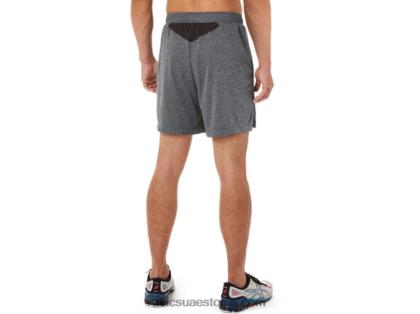 Asics هيذر رمادي الناقل شورت 7in للرجال 2N24DJ1440