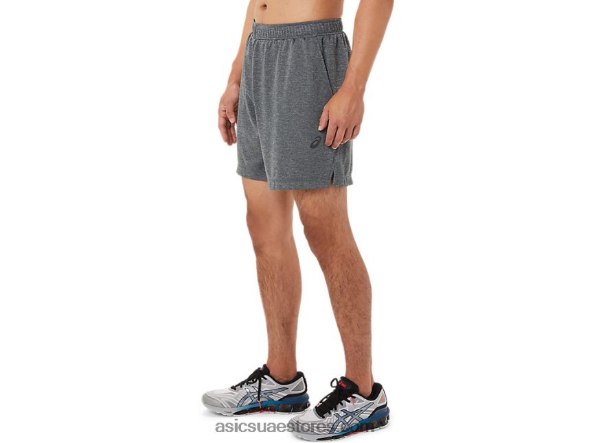 Asics هيذر رمادي الناقل شورت 7in للرجال 2N24DJ1440