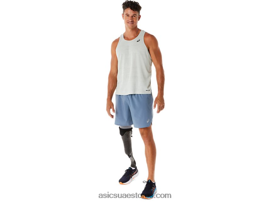 Asics الأزرق الصلب طريق رجال 7in قصير 2N24DJ32
