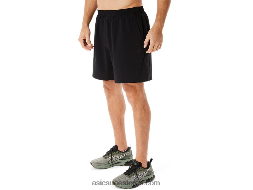 Asics أسود الأداء نسج قصير 7in للرجال 2N24DJ967