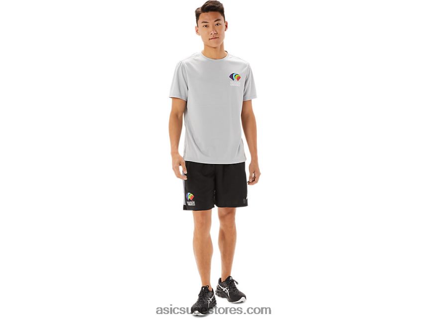Asics أسود الأداء م مجموعة جاهزة 7in قصيرة wch 2N24DJ1360
