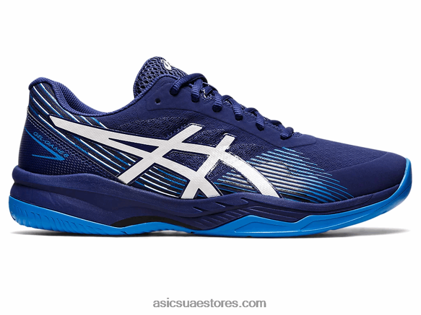 Asics الغوص الأزرق / الأبيض لعبة جل 8 2N24DJ1149