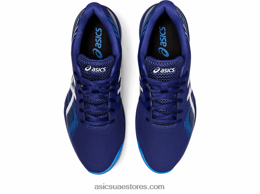 Asics الغوص الأزرق / الأبيض لعبة جل 8 2N24DJ1149