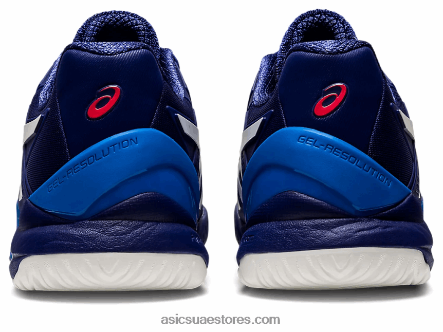 Asics الغوص الأزرق / الأبيض هلام القرار 8 2N24DJ1165