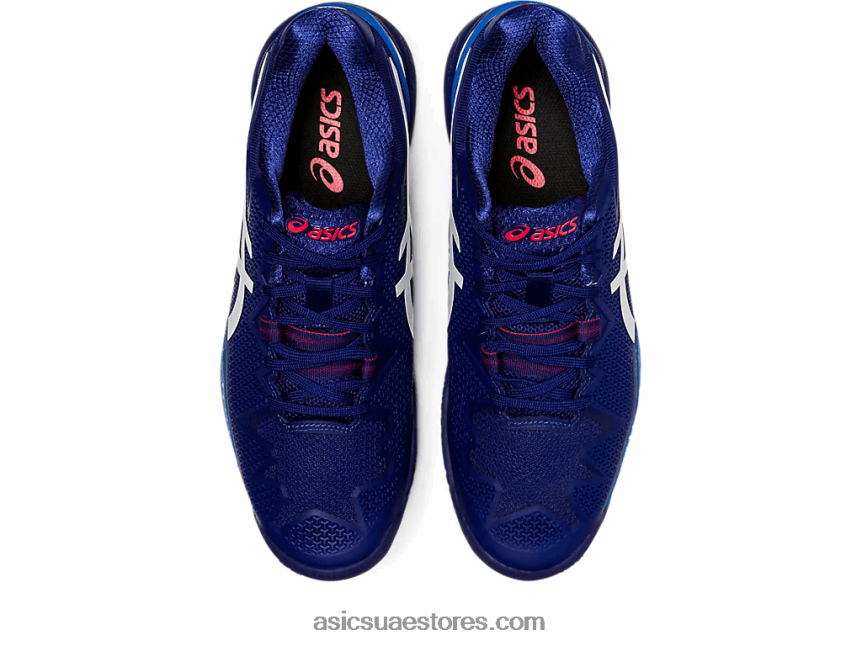 Asics الغوص الأزرق / الأبيض هلام القرار 8 2N24DJ1165