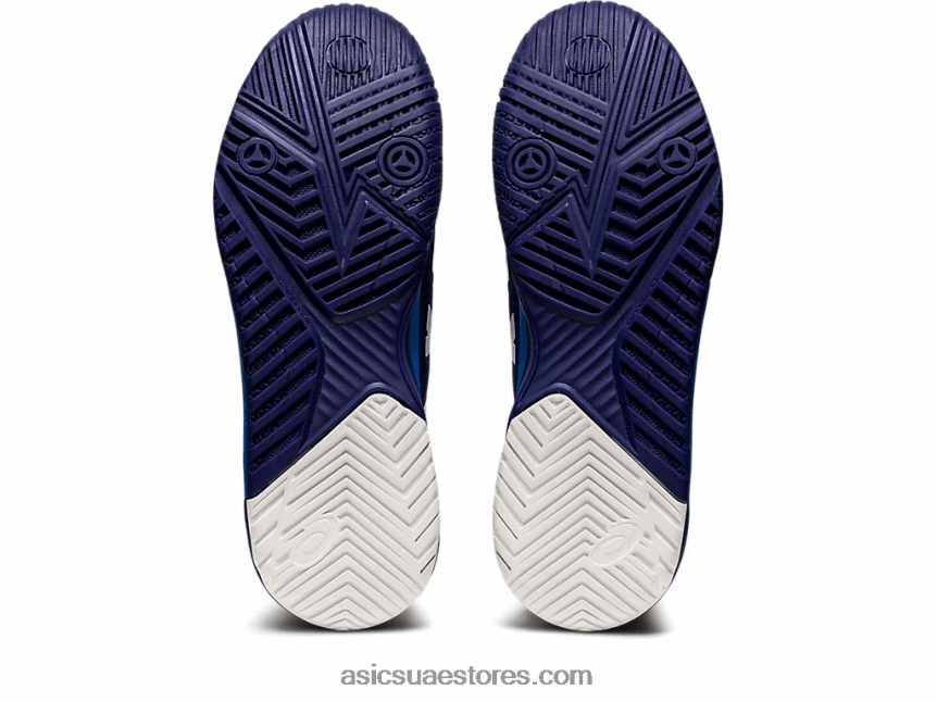 Asics الغوص الأزرق / الأبيض هلام القرار 8 2N24DJ1165