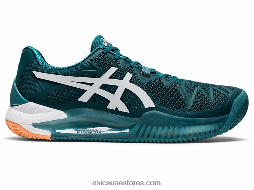 Asics صنوبر مخملي / أبيض هلام القرار 8 الطين 2N24DJ1224