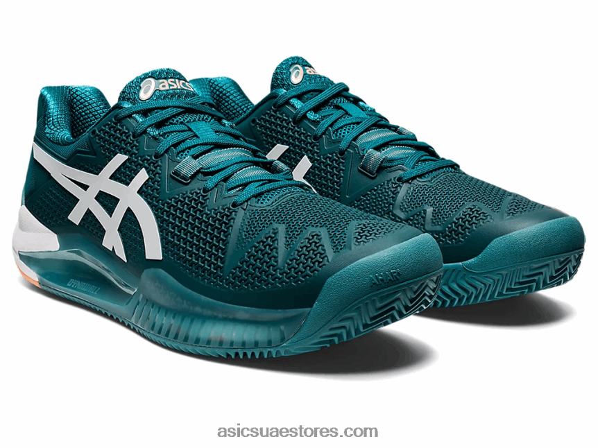 Asics صنوبر مخملي / أبيض هلام القرار 8 الطين 2N24DJ1224
