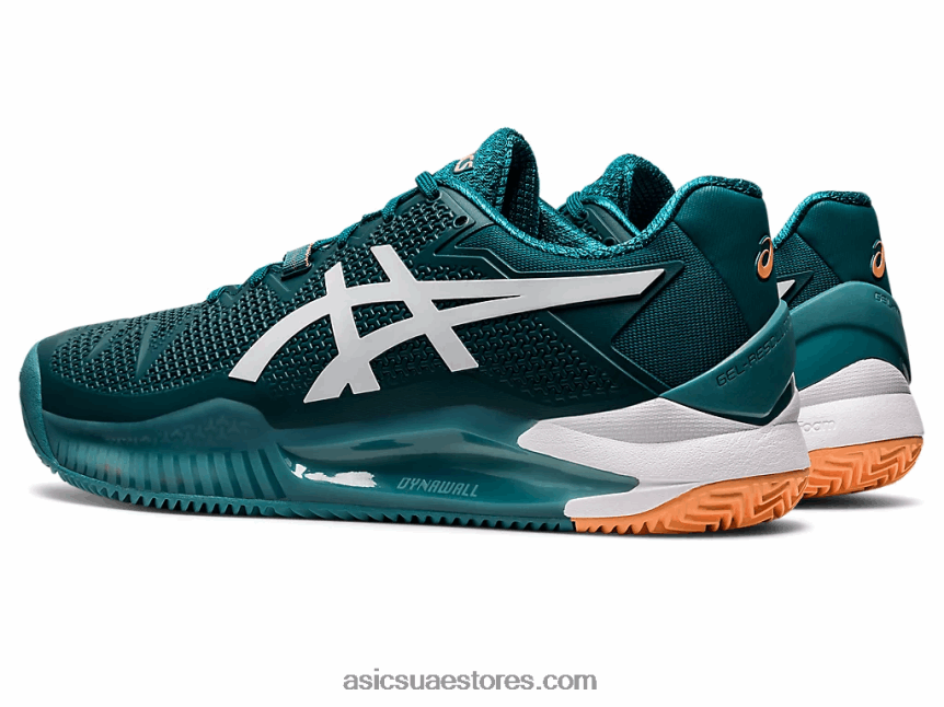 Asics صنوبر مخملي / أبيض هلام القرار 8 الطين 2N24DJ1224