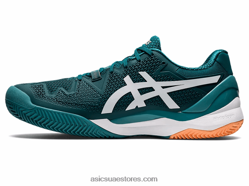 Asics صنوبر مخملي / أبيض هلام القرار 8 الطين 2N24DJ1224