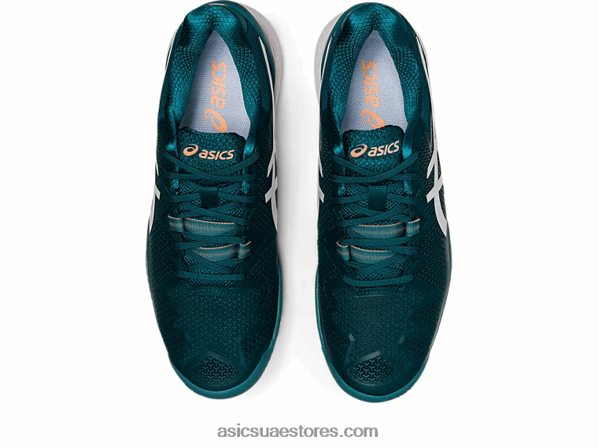 Asics صنوبر مخملي / أبيض هلام القرار 8 الطين 2N24DJ1224